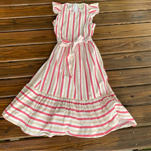 Kate Spade New York Peach Sherbert Midi Dress EUC - Picture 12 of 16